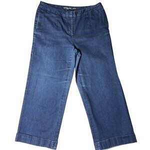 Liz Claiborne Womens Denim Jackie Wide-Leg Pants Size 14W Made In China
